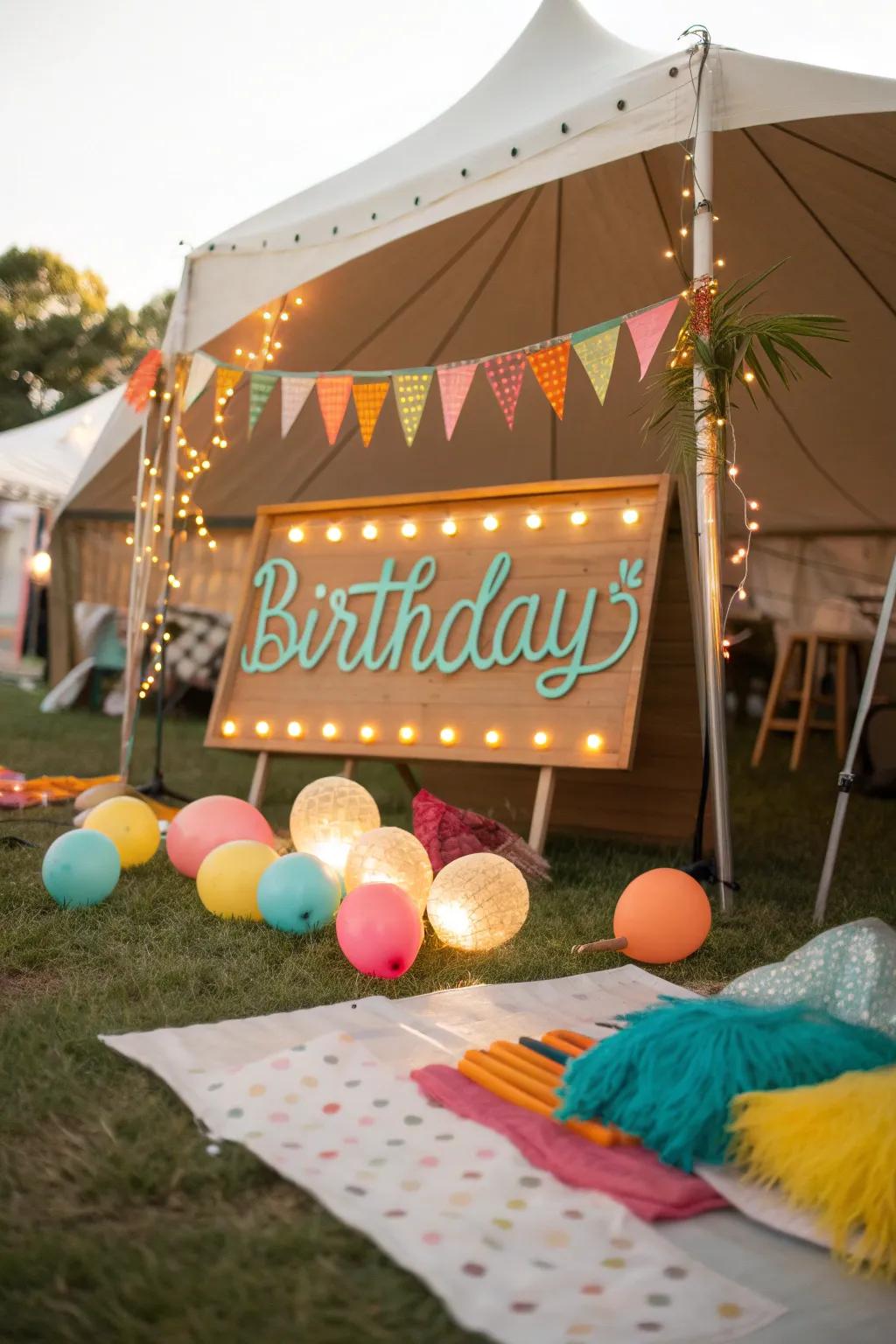 Guide your guests with personalized signage that enhances your theme.