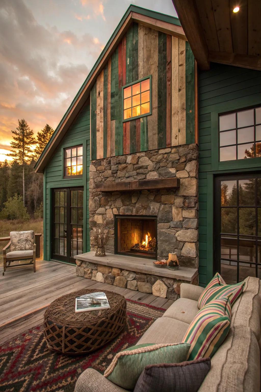 Choose sustainable materials for a cabin that harmonizes with nature.