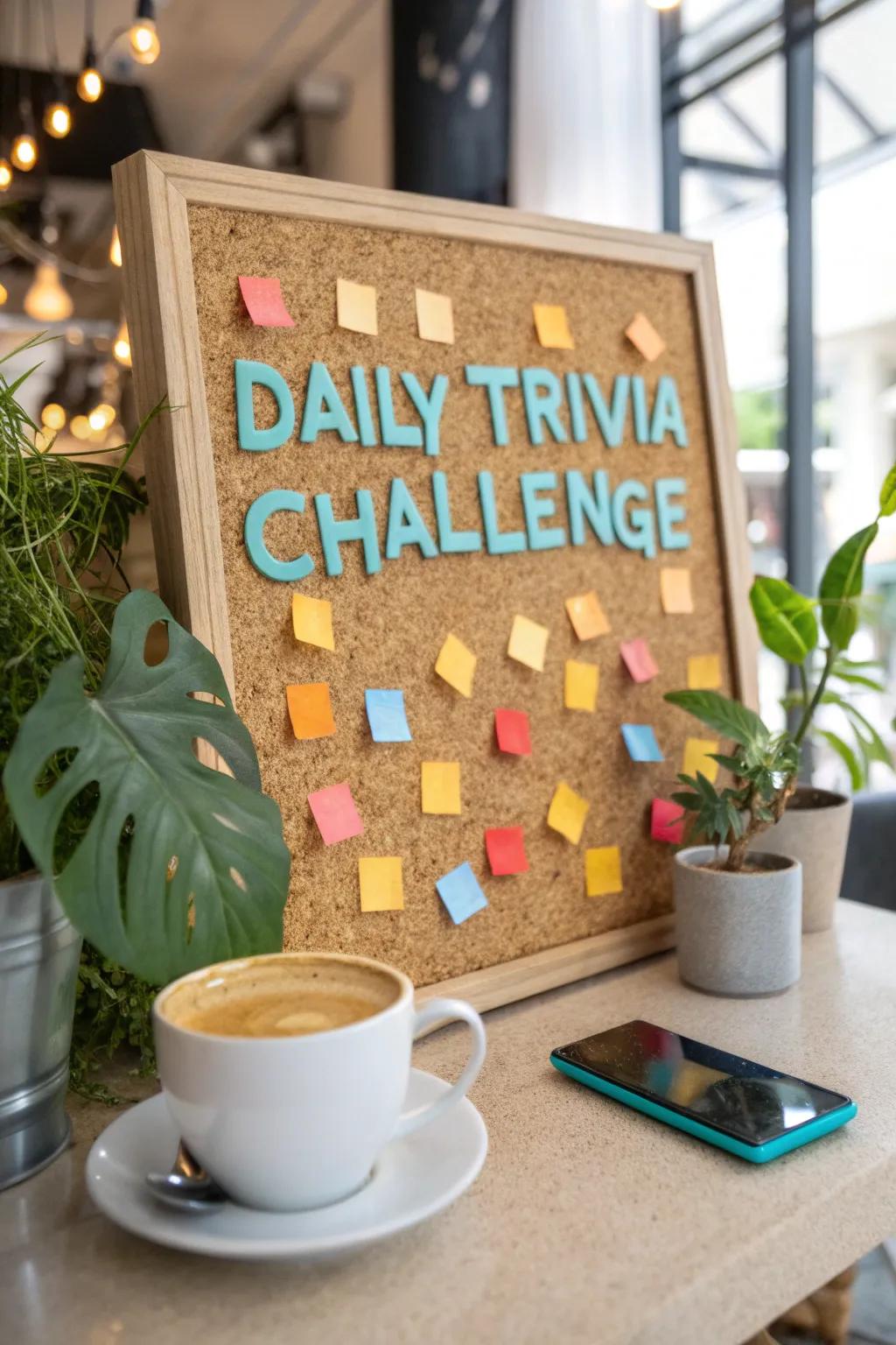 Keep conversations flowing with a daily trivia challenge.