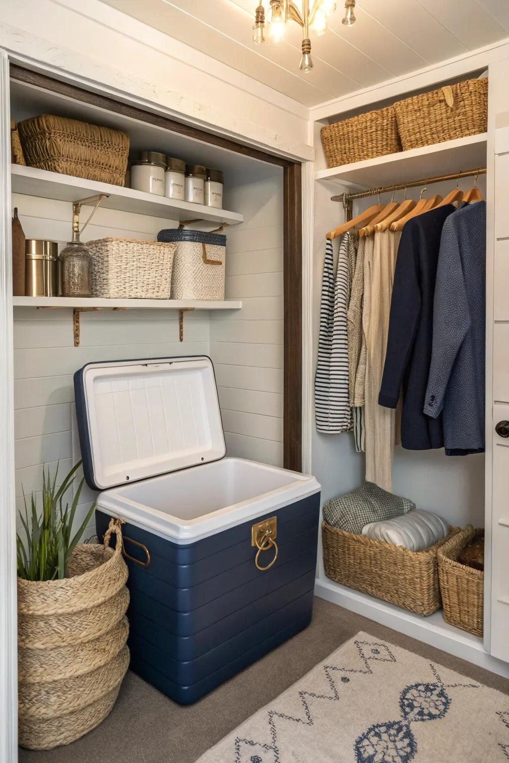 Turn an unused closet into a cooler paradise! Efficient storage right in your home.