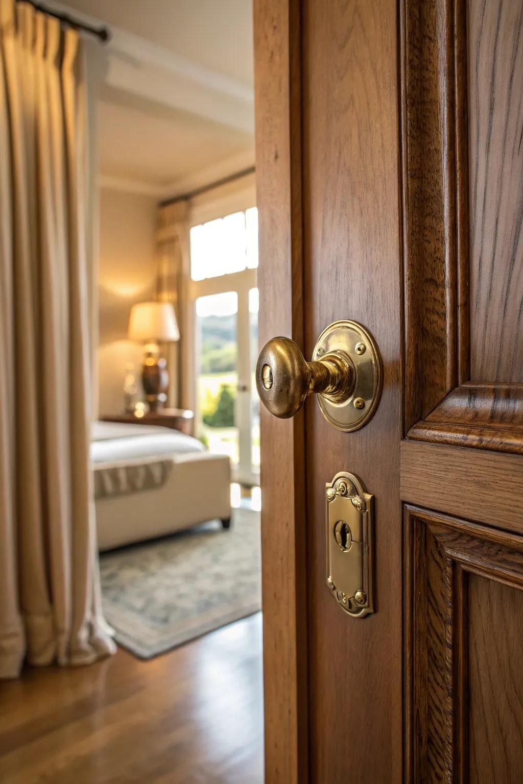 Consistent backplates bring harmony to diverse knob styles.