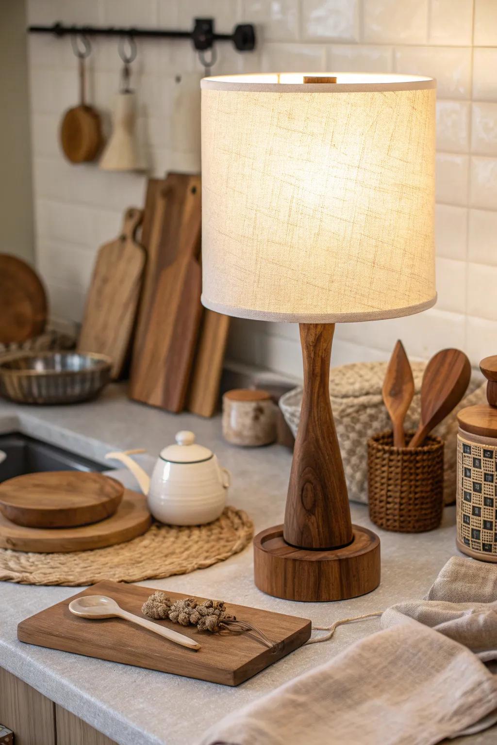 Embrace the warmth of wood with a lamp that complements your natural decor.