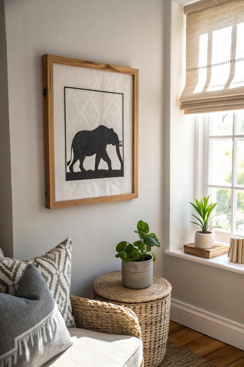 Celebrate the beauty of wildlife with silhouette art that brings the wild indoors. #WildlifeArt #RusticDecor