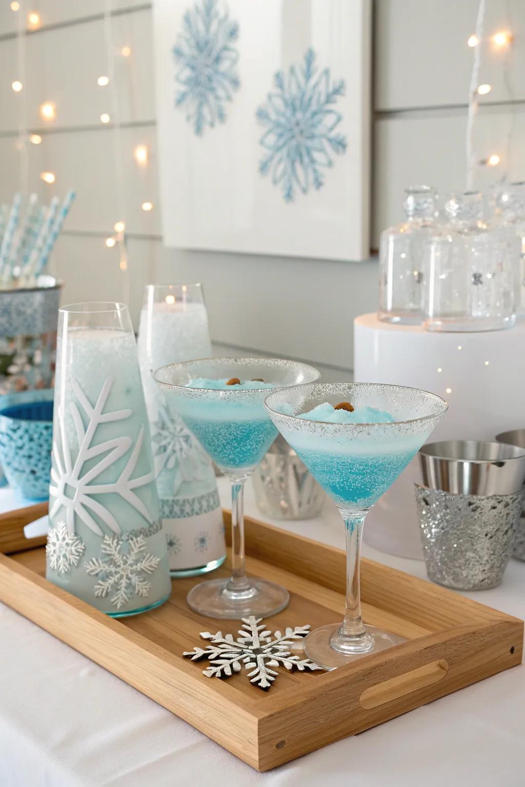 Chill out with a frozen drink station that's both refreshing and stylish. 🍹 #FrozenDrinks #PartyStation