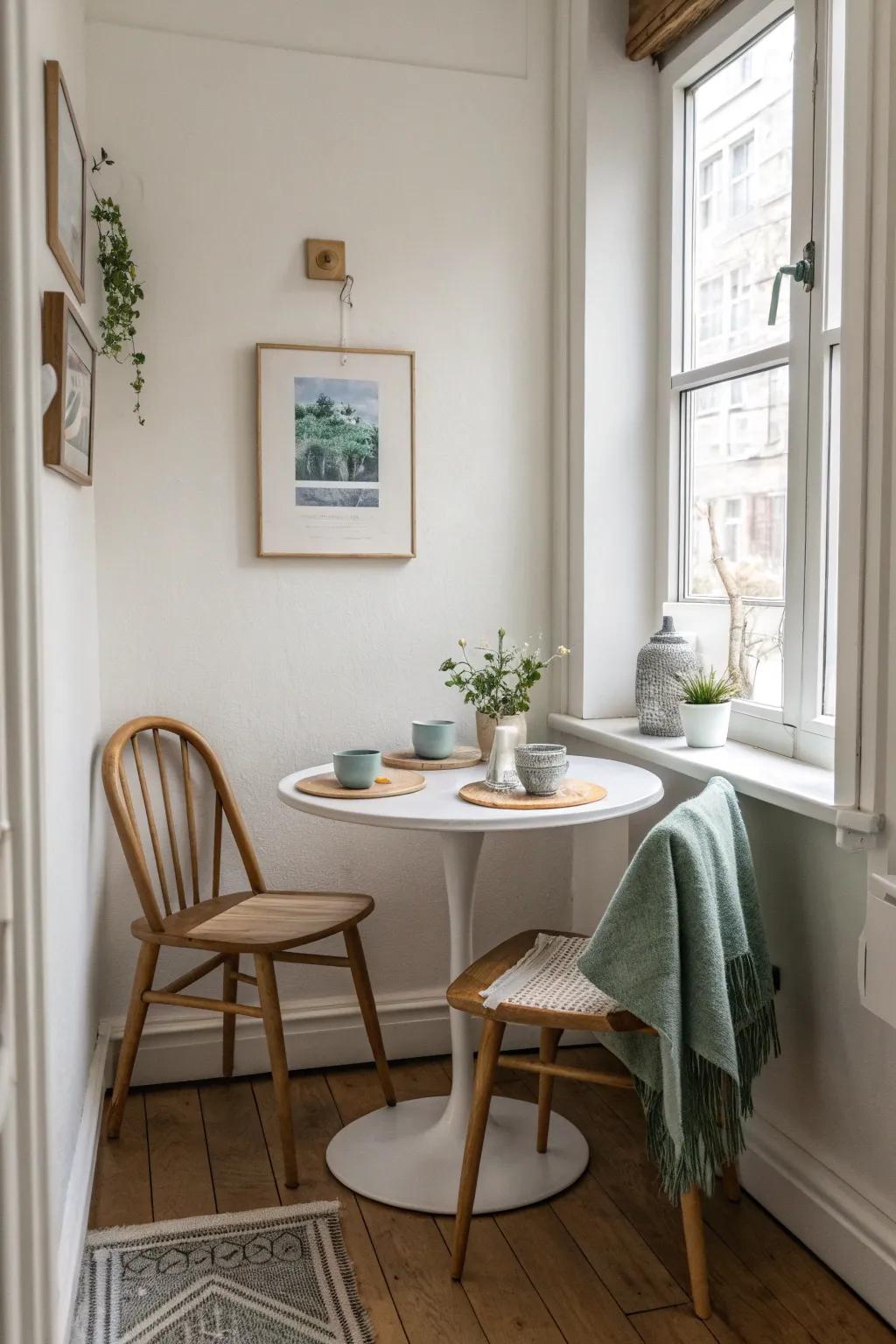 A touch of art transforms your nook, infusing it with personal style.