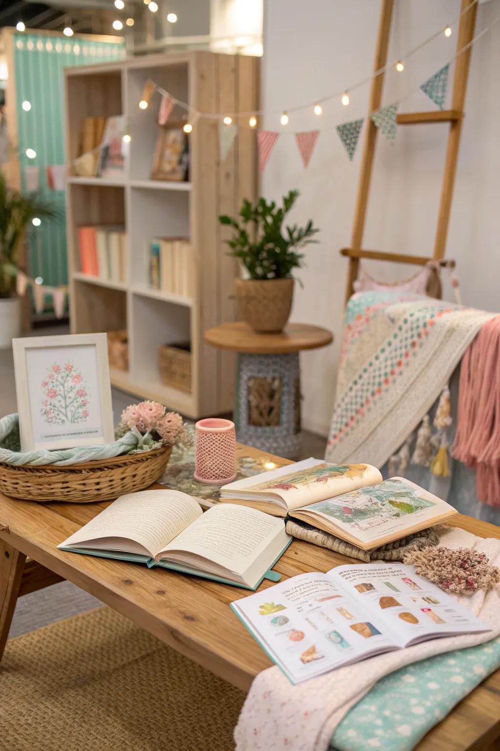 Unleash your creativity with a crafting corner filled with inspiration and supplies. 🧵🖌️ #CraftingCorner #DIYProjects