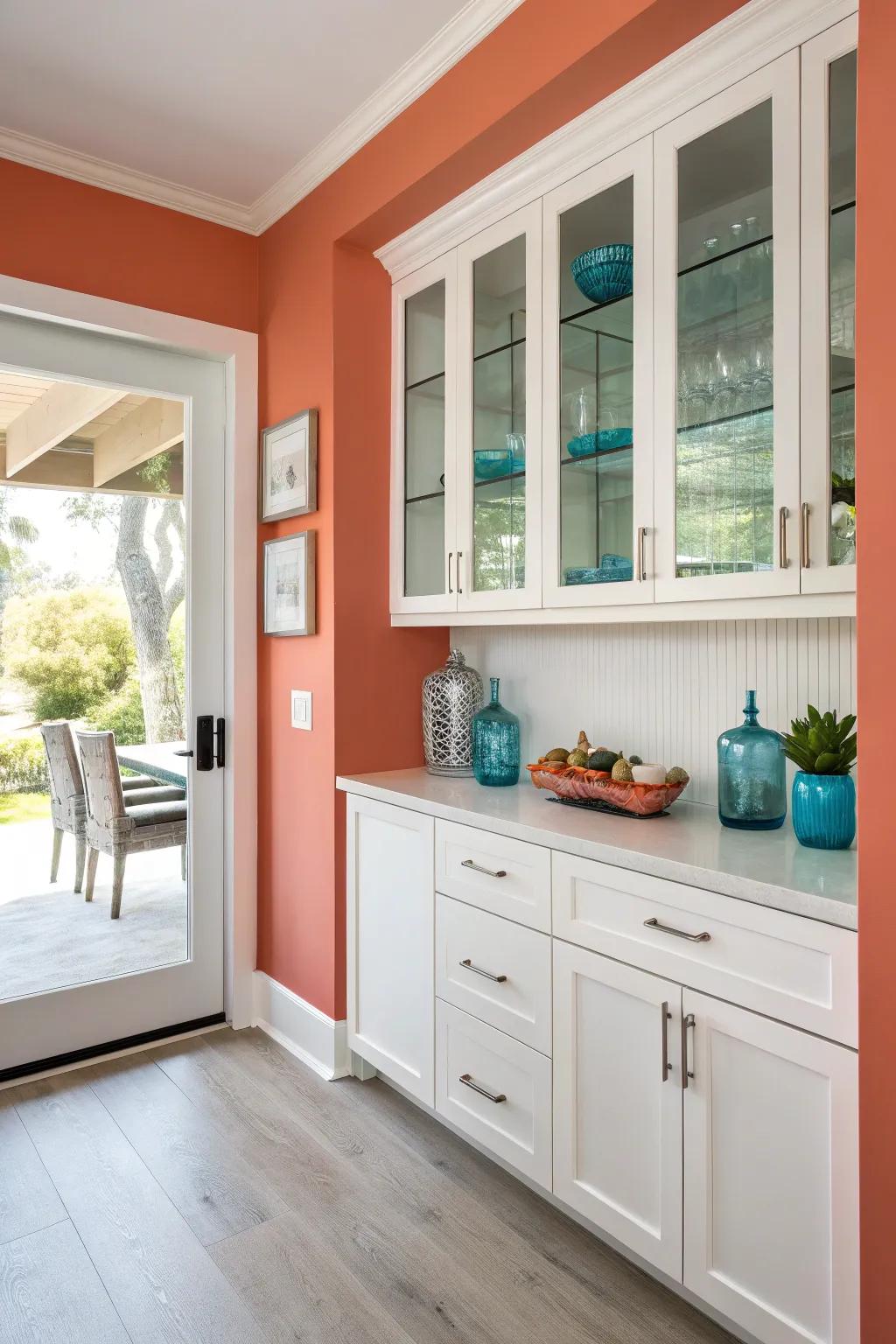 Achieve simplicity and elegance with a minimalist hutch design.