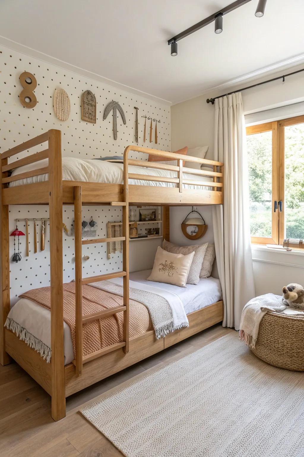 Keep metal toys and tools neatly displayed with magnetic wall strips for a clutter-free zone.