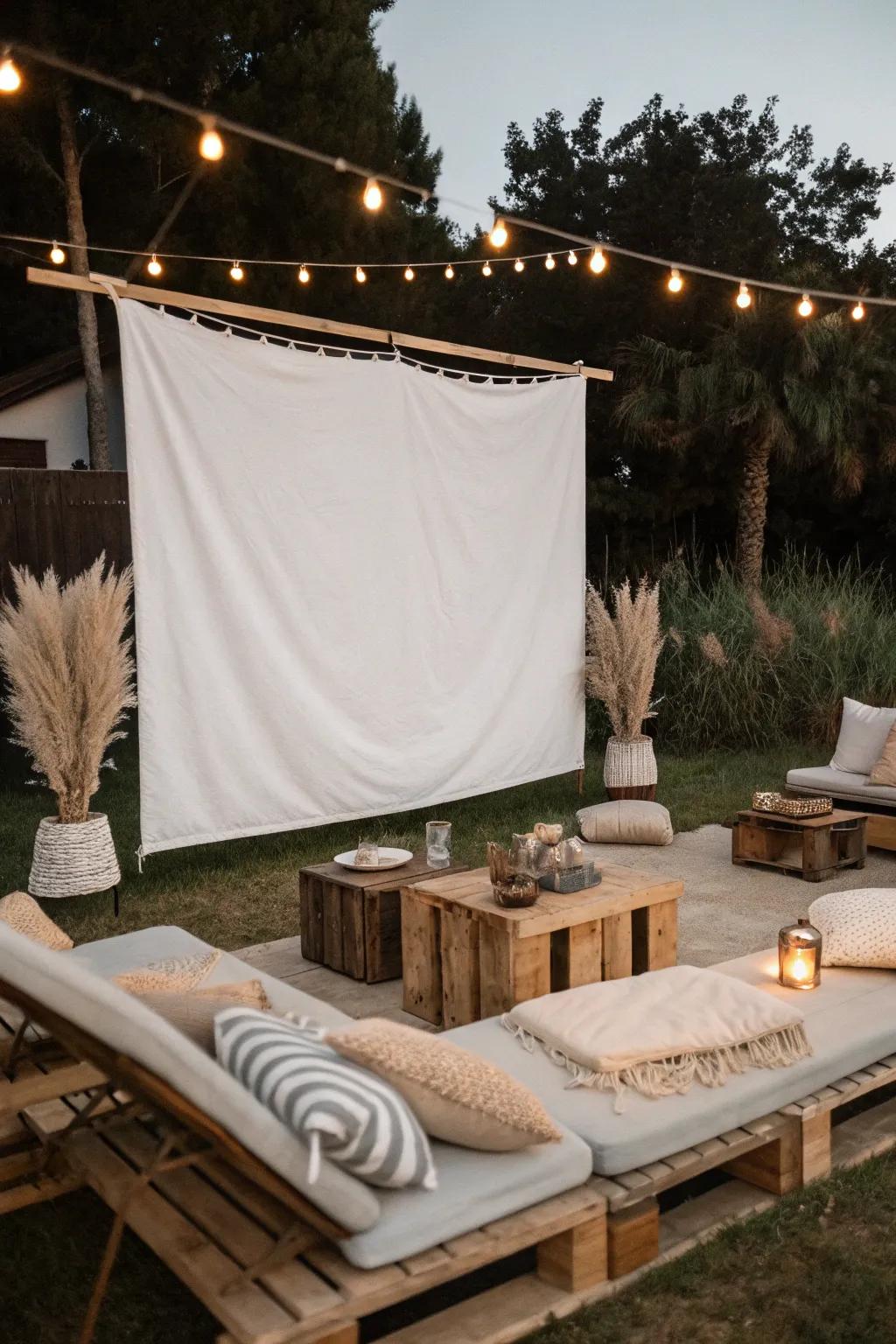 Enjoy a magical outdoor movie night under the stars.