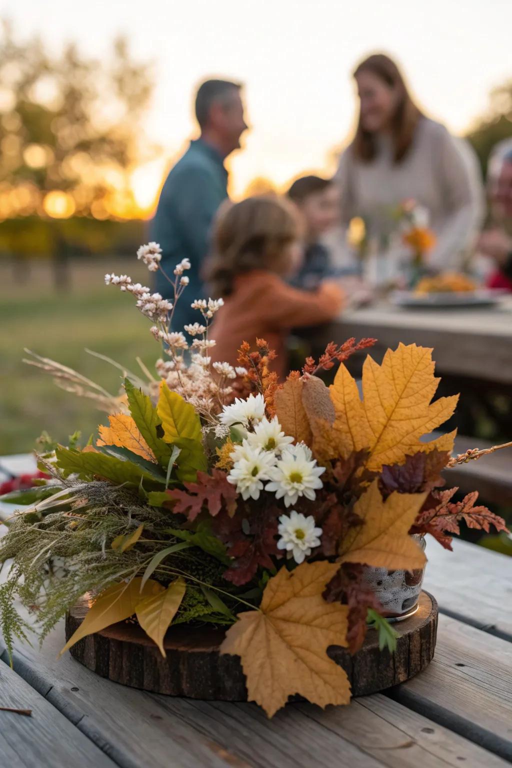 Embrace the beauty of the season with a festive centerpiece that captures the essence of the time.