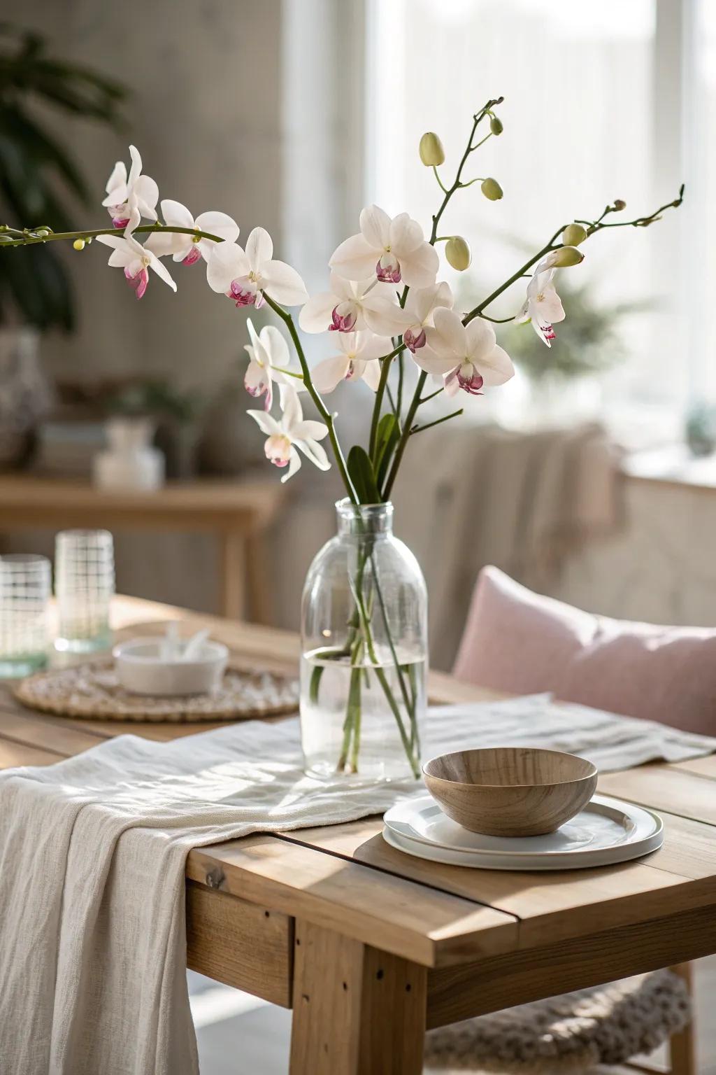 Elevate your table with the timeless elegance of orchids, a true symbol of sophistication. 🌸 #OrchidLove #ElegantDecor