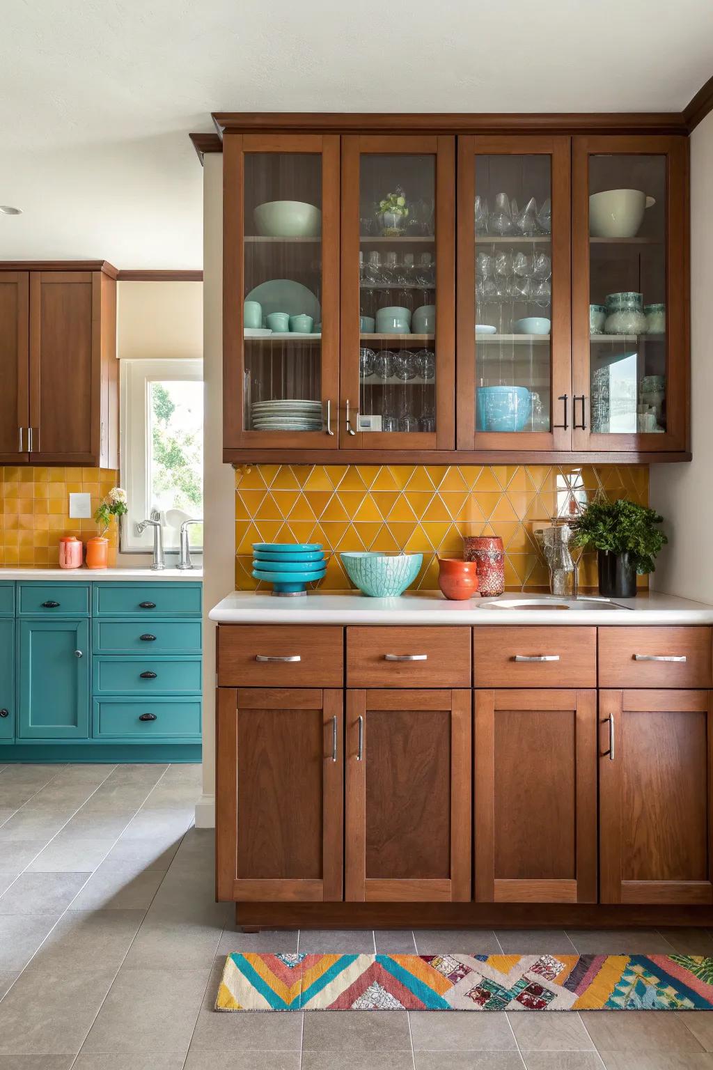 Open up your kitchen with glass cabinet doors, adding elegance and light.