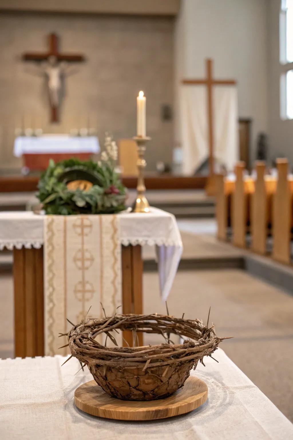 A crown of thorns is a powerful symbol that deepens the reflection on Lent's meaning.