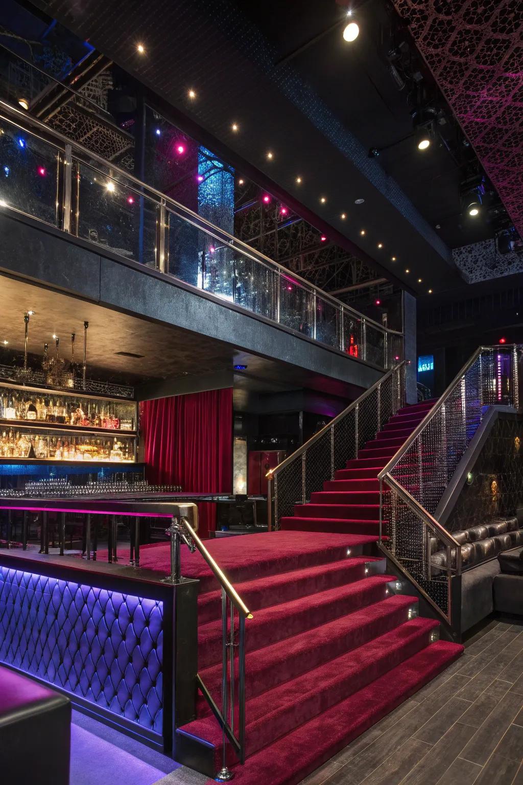 Elevated surfaces create dynamic spaces for dancing and socializing. #ClubDesign #ElevatedExperience #PartyOn