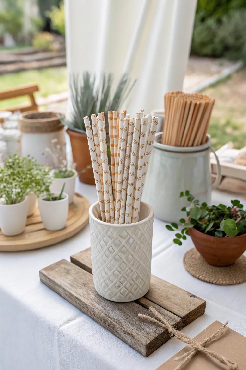 Make eco-conscious choices with stylish straws that are kind to the planet.
