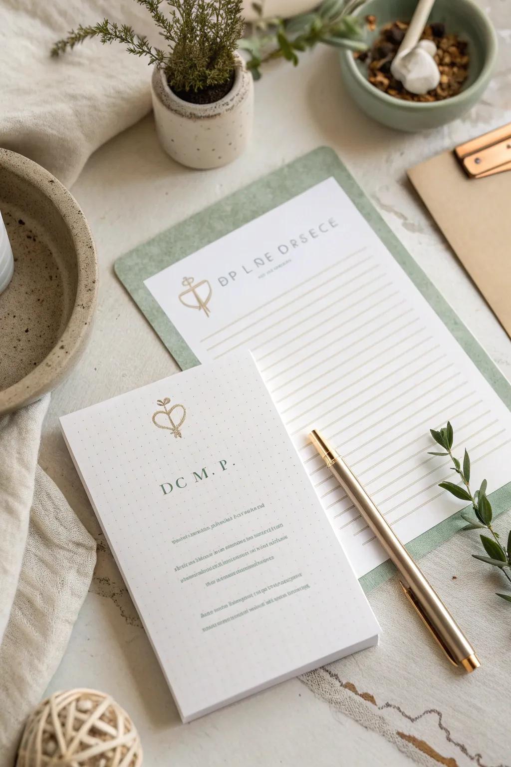 Make everyday notes special with personalized stationery. #ElegantStationery #OfficeDesign #PersonalTouch