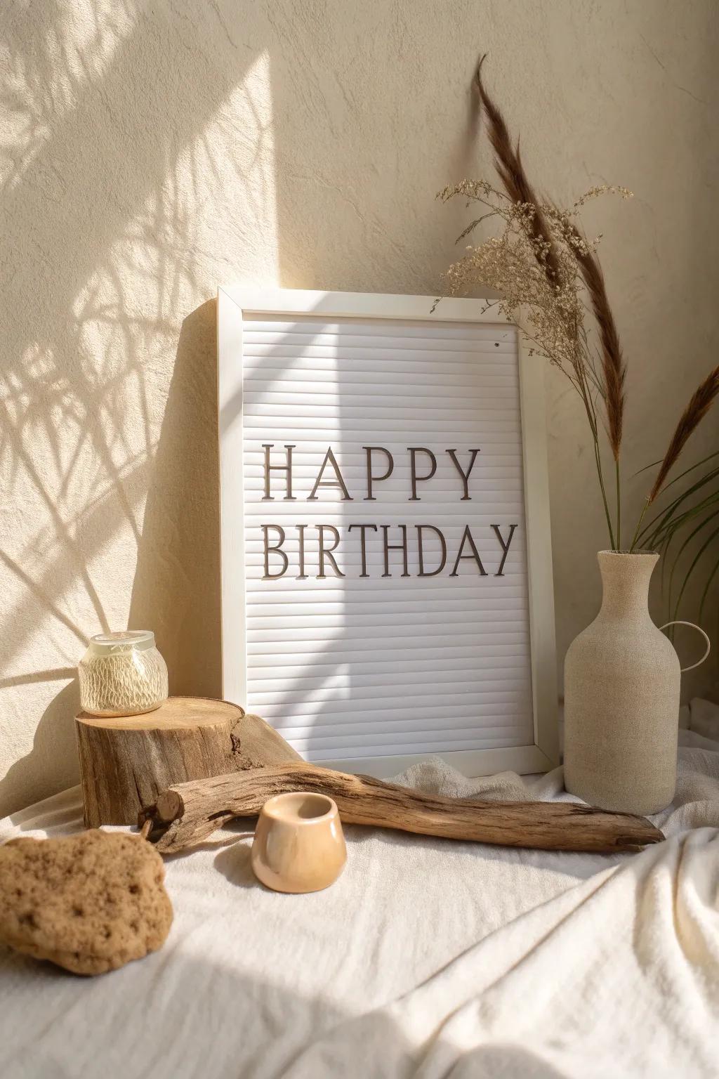 ✨ Embrace simplicity with minimalist signs that speak volumes through subtle design. #MinimalistDecor #ElegantCelebrations