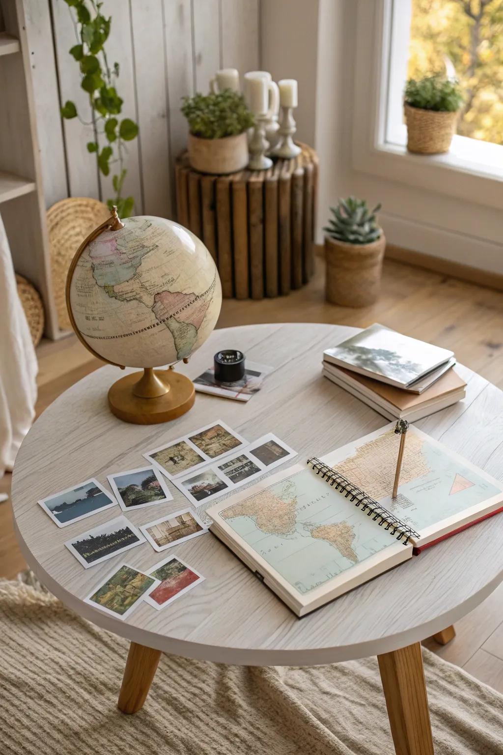 Explore your adventures anew with an interactive photo map in your home.