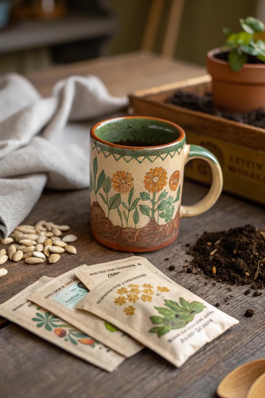 Grow happiness with a mug-sized edible garden kit.