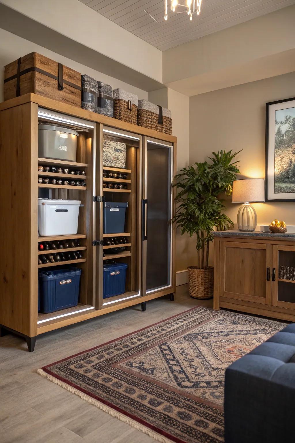 Adaptable and stylish, modular storage units are perfect for cooler organization!