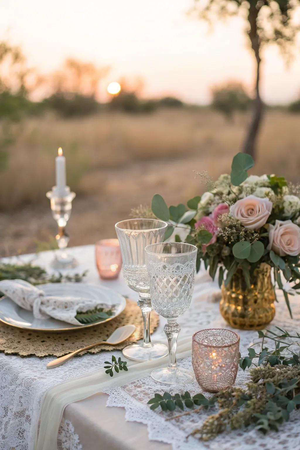 Vintage glassware adds nostalgia and elegance to your tablescape.