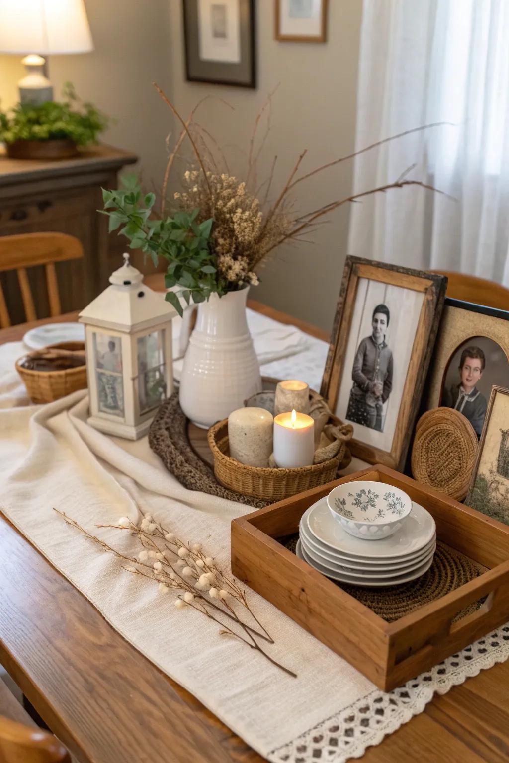 Share your family's unique stories through a creative and narrative centerpiece.