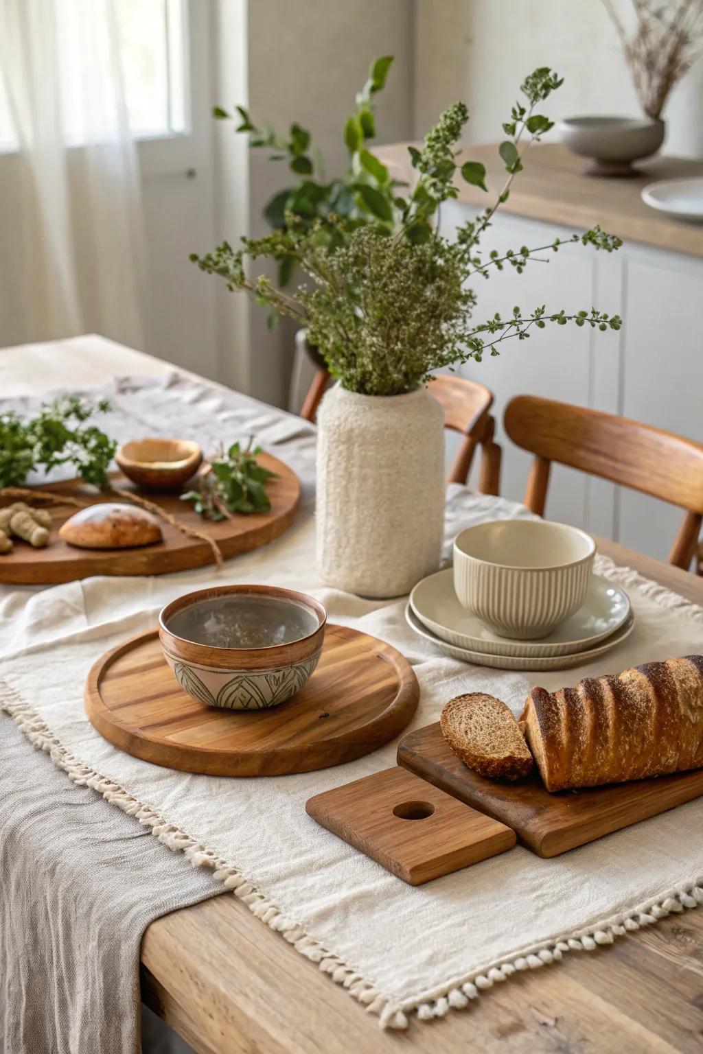 Layer textures for a rich and inviting breakfast experience.