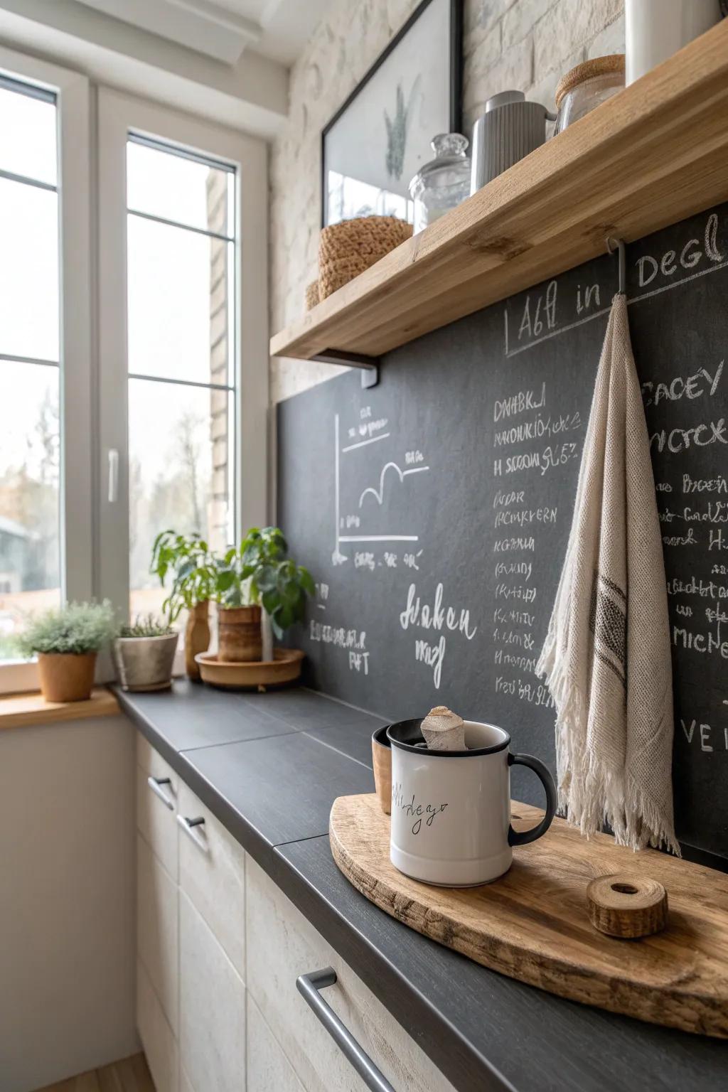 Chalkboard walls add whimsy and practicality to your home. 🖍️ #ChalkboardWall #CreativeSpaces