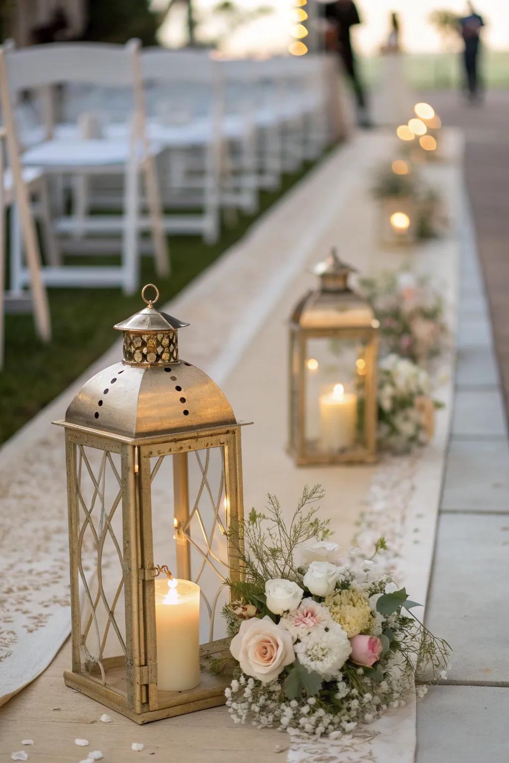 Charming lanterns illuminate your wedding with warmth and style.