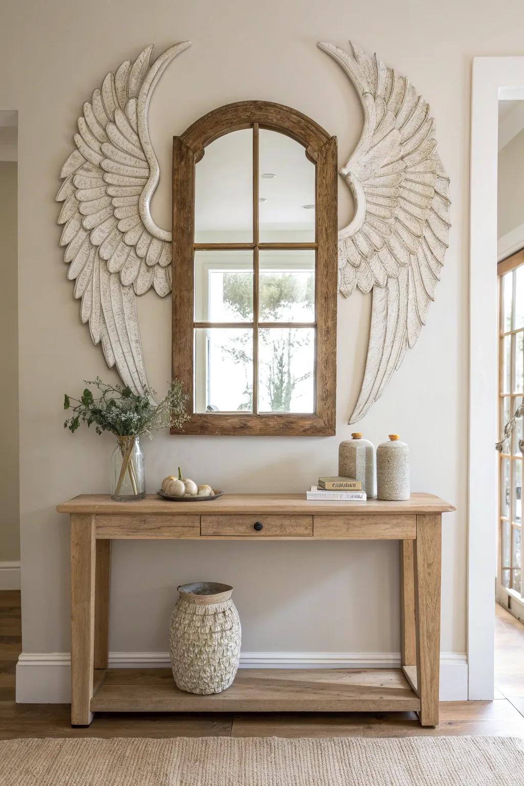 Let your decor take flight with angel wing mirrors that enchant and inspire.