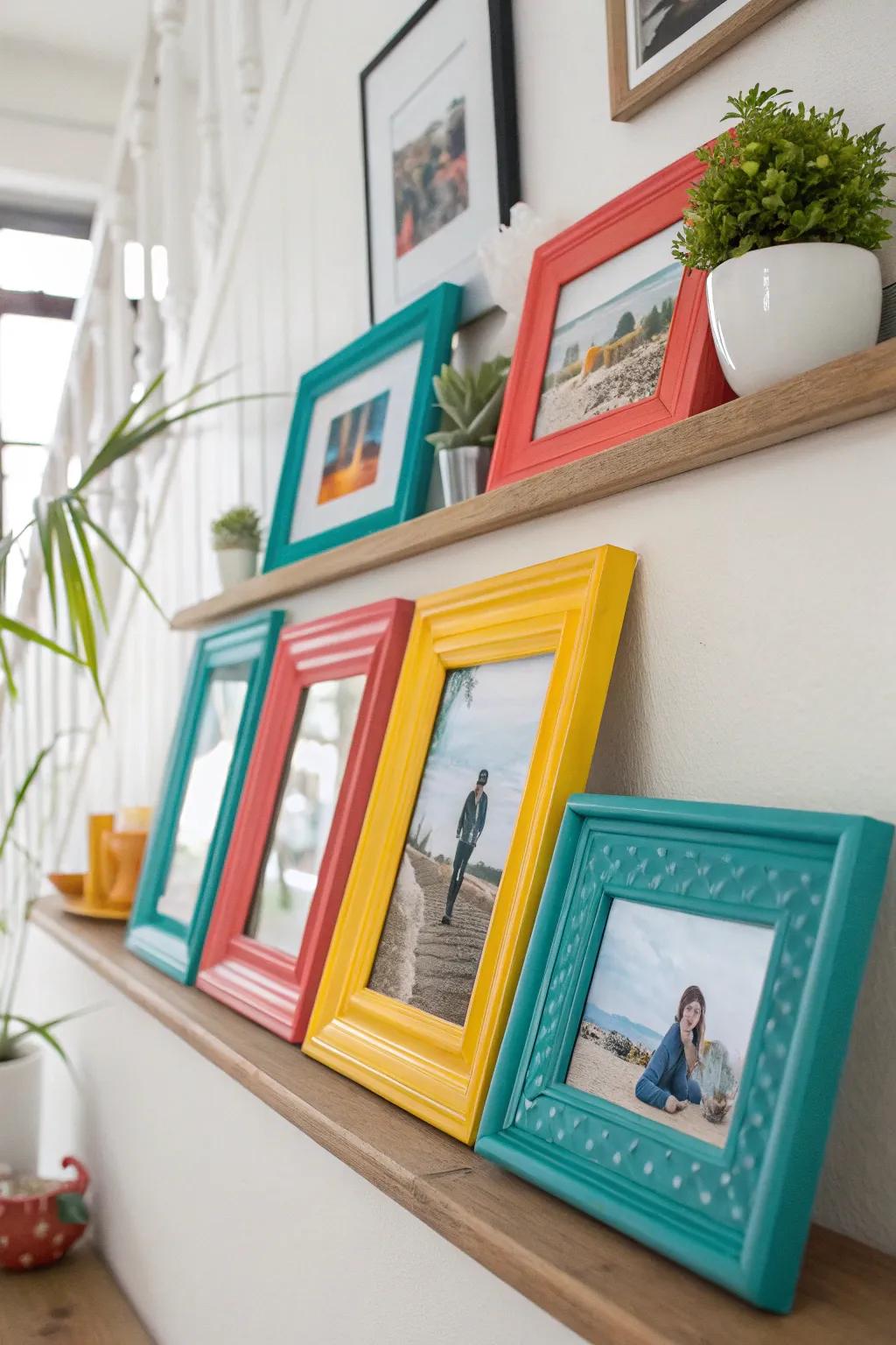 Keep your home decor dynamic and personal with elegant framed photo ledges.