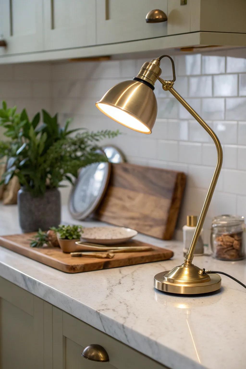 Get the perfect lighting angle with an adjustable lamp that adapts to your needs.