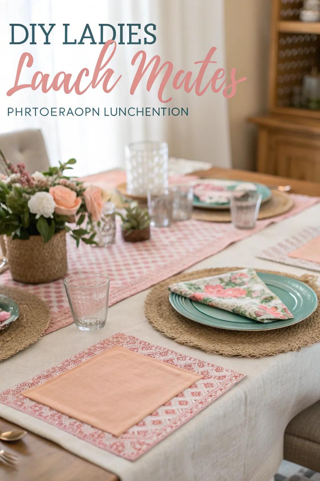 Craft your own place mats for a personal touch that reflects your style.