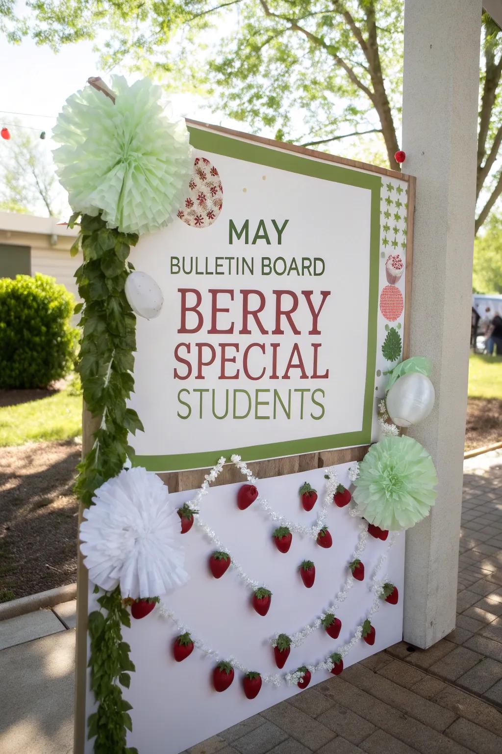 Highlight student uniqueness with a berry-themed board that's as sweet as they are.