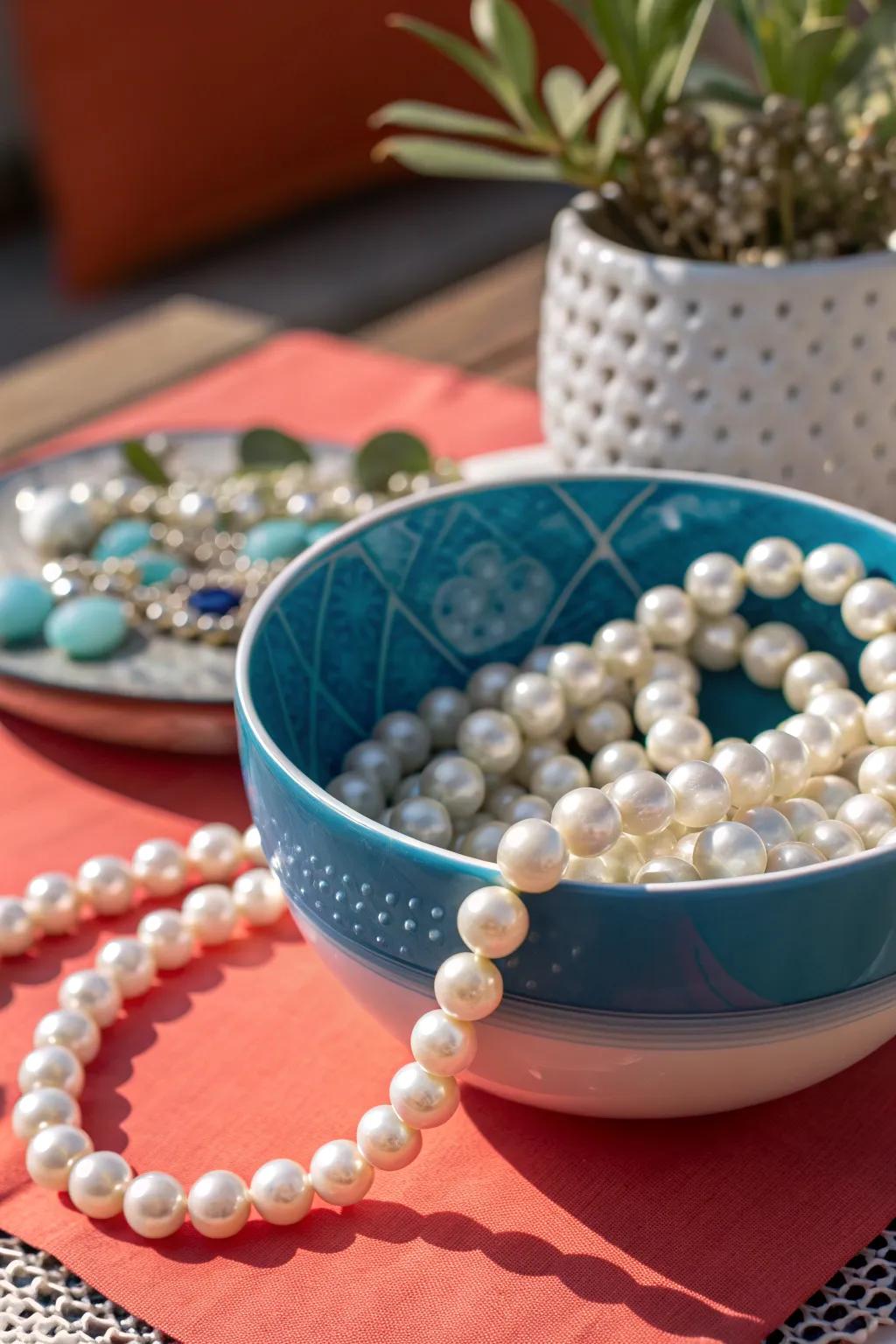 Embrace subtle elegance with minimalist pearl accents. 🌿 #MinimalistDecor #ElegantTouches