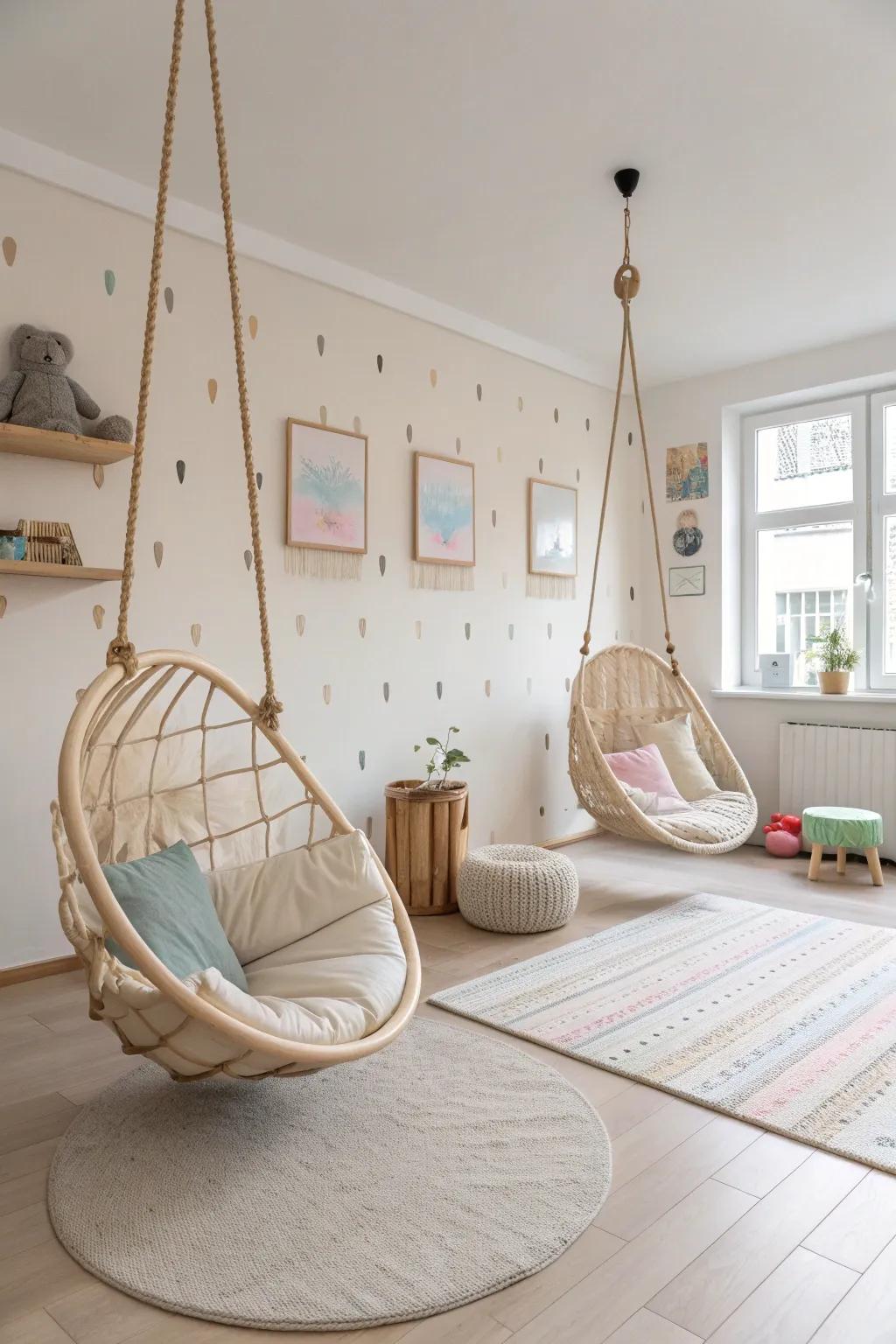 Save space with floating seats that add a modern touch to your playroom. #FloatingSeats #ModernPlayroom