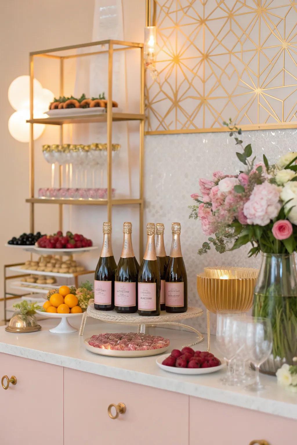 Add a touch of elegance to your event with a prosecco bar that's sure to impress.