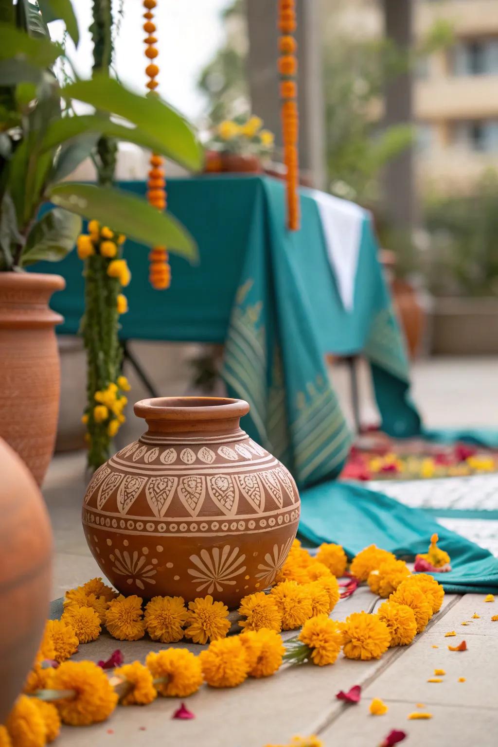 Bring rustic charm to your decor with traditional pottery accents that tell a story.