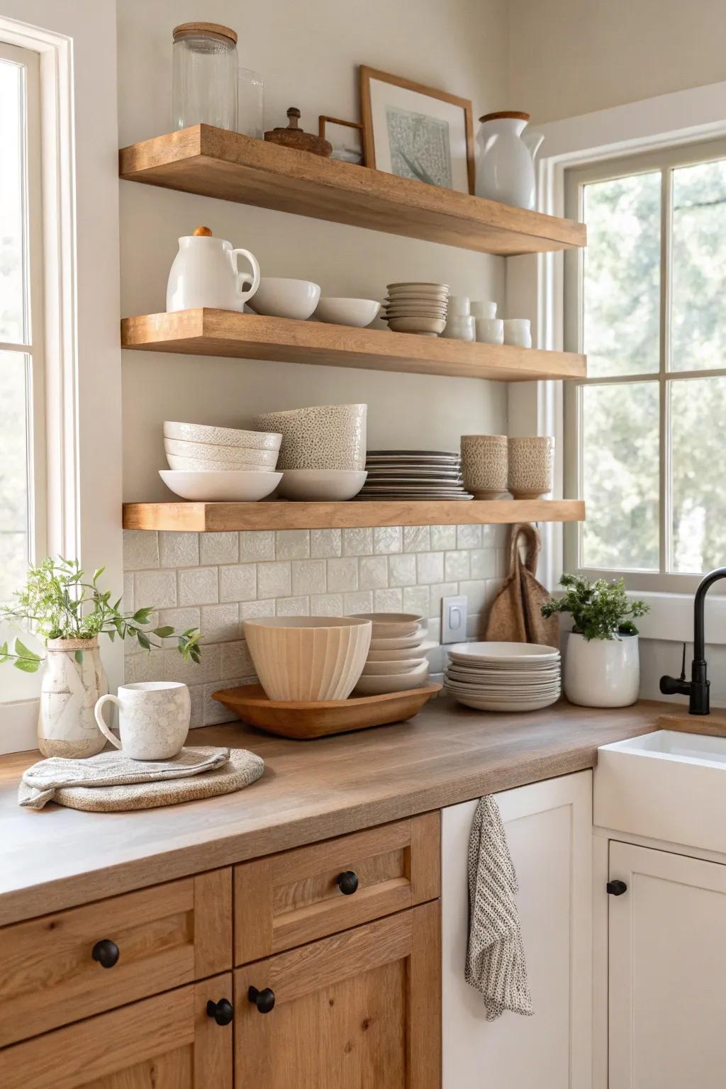 Double your storage with creative shelf risers.