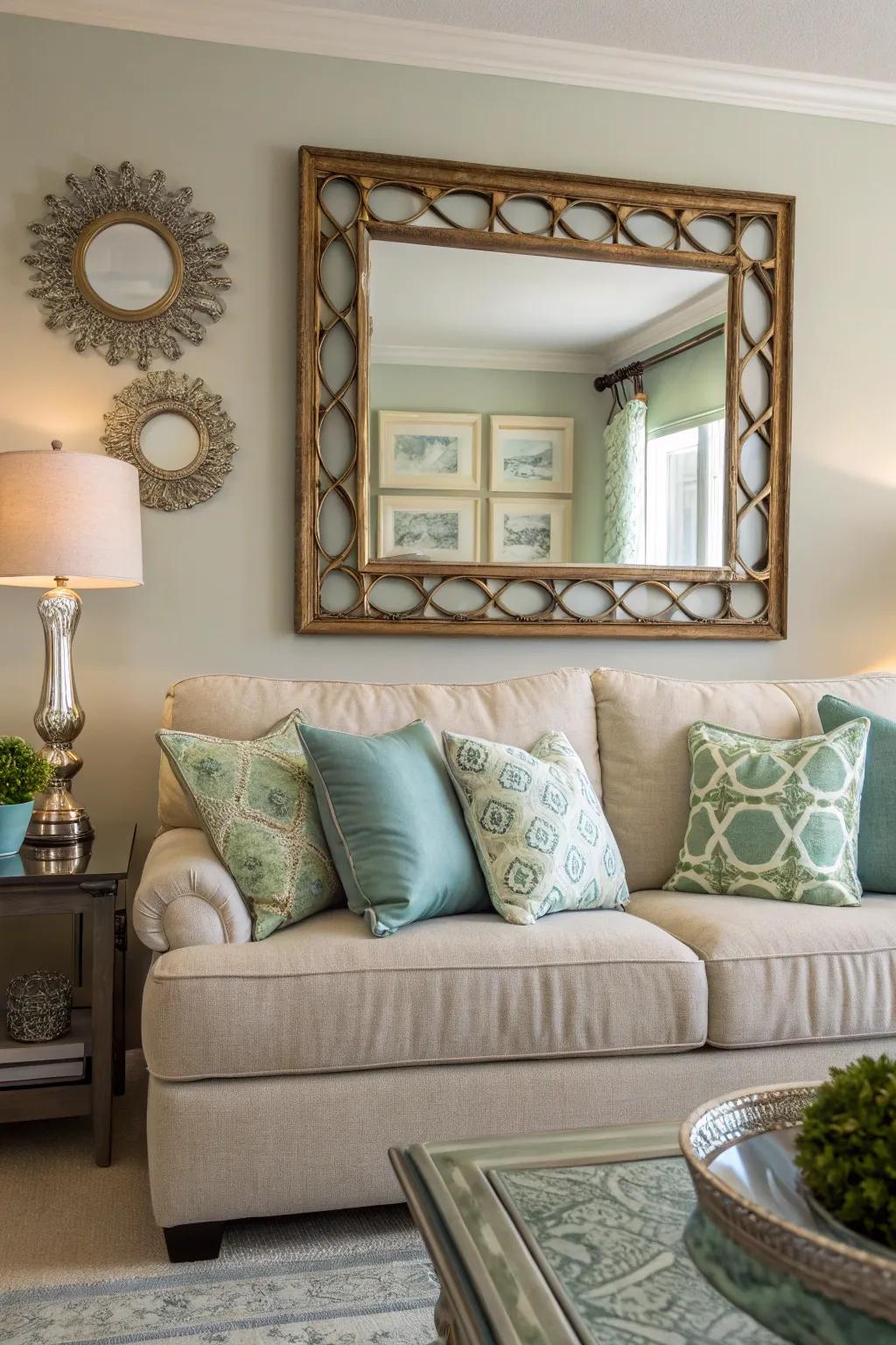 Craft a cohesive look by integrating your mirror into your room’s color story.