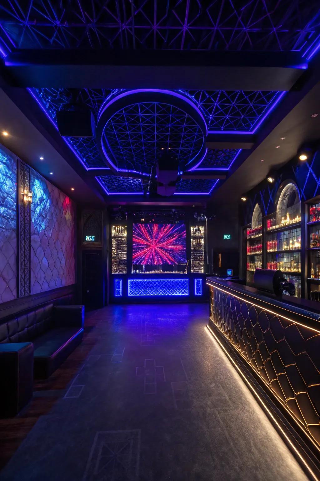 Projection mapping turns walls into dynamic, ever-changing canvases.