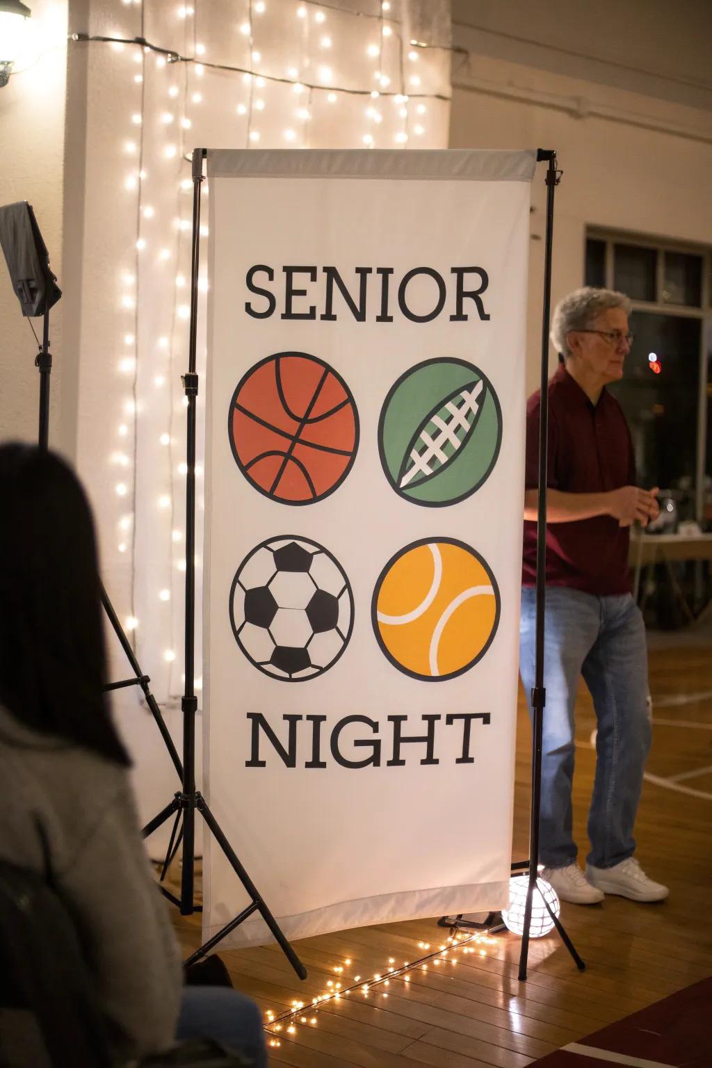 Bring your poster to life with whimsical illustrated icons, celebrating the athlete's spirit.