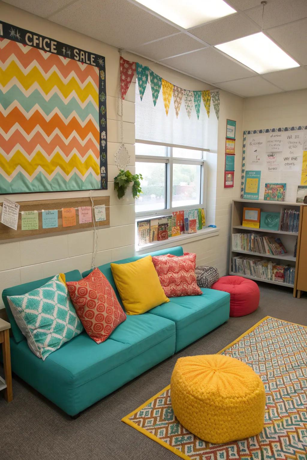 Let tranquility wash over you with a calming color palette that soothes the senses.