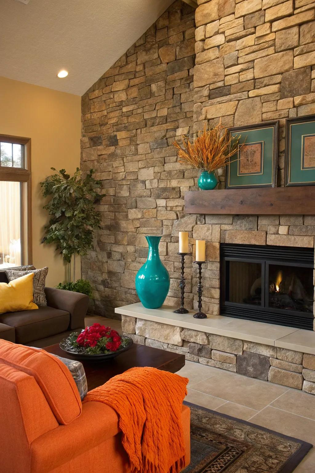 Sophisticate your space with stone veneer panels that exude elegance.