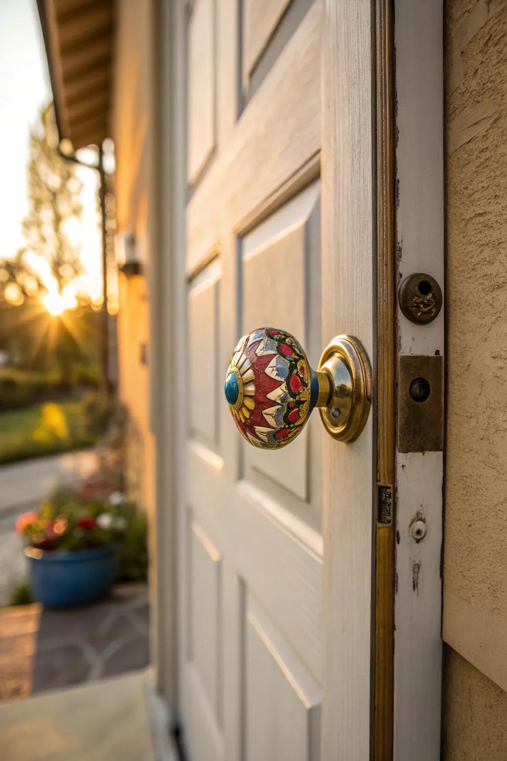 Colorful knobs add a playful and vibrant touch to any room.