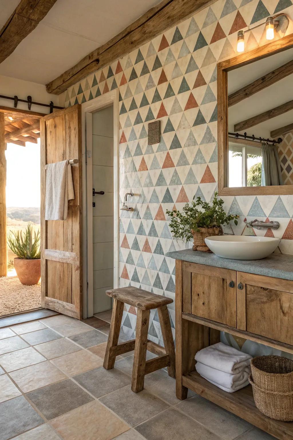 Add a playful twist with triangle patterns that spark interest and creativity.