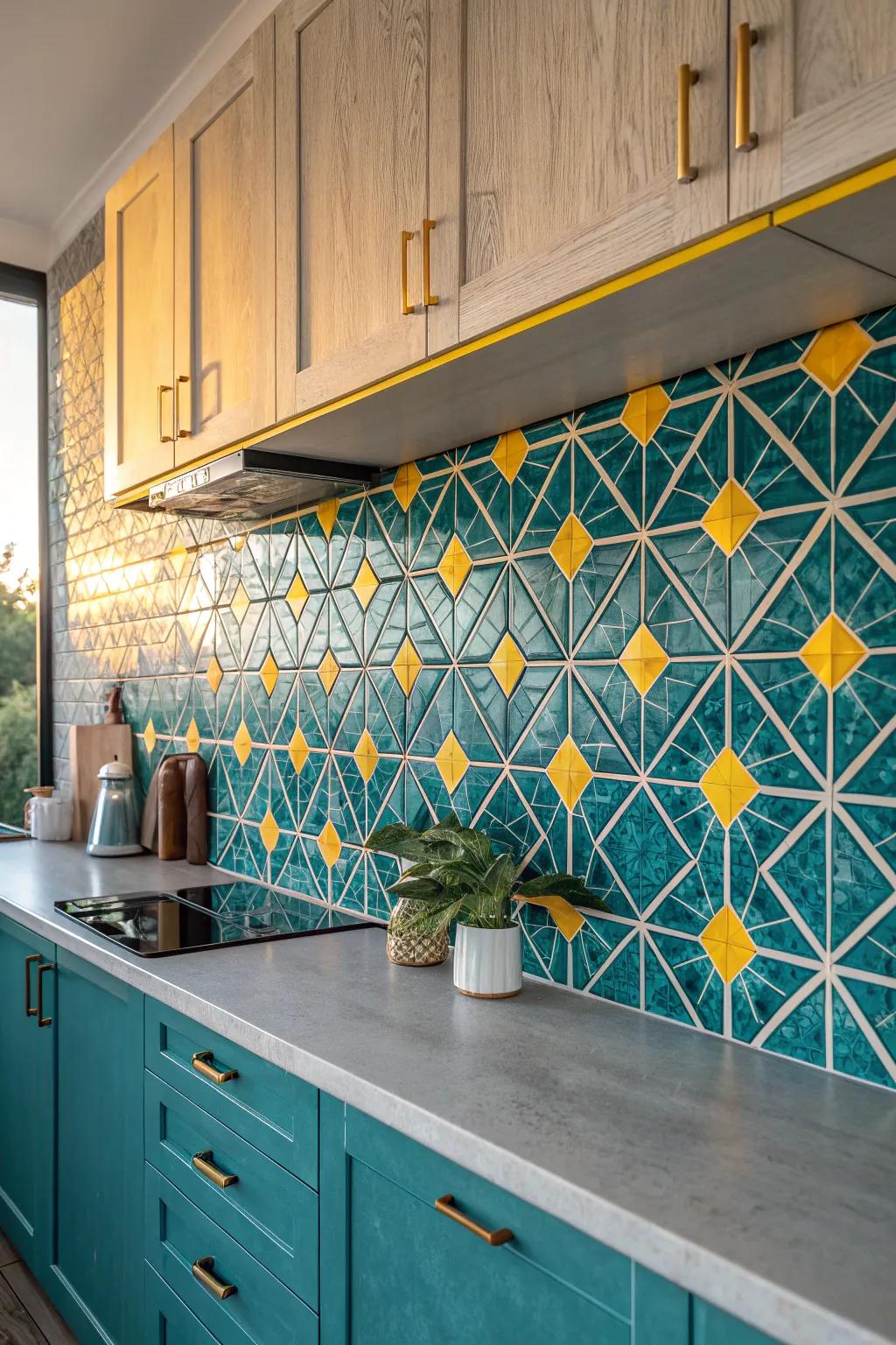 Make a statement with a bold accent wall that redefines your kitchen's aesthetic.