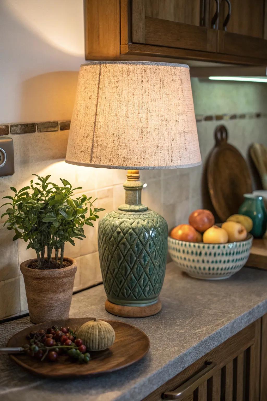 Introduce depth and character with a textured lamp that stands out beautifully.