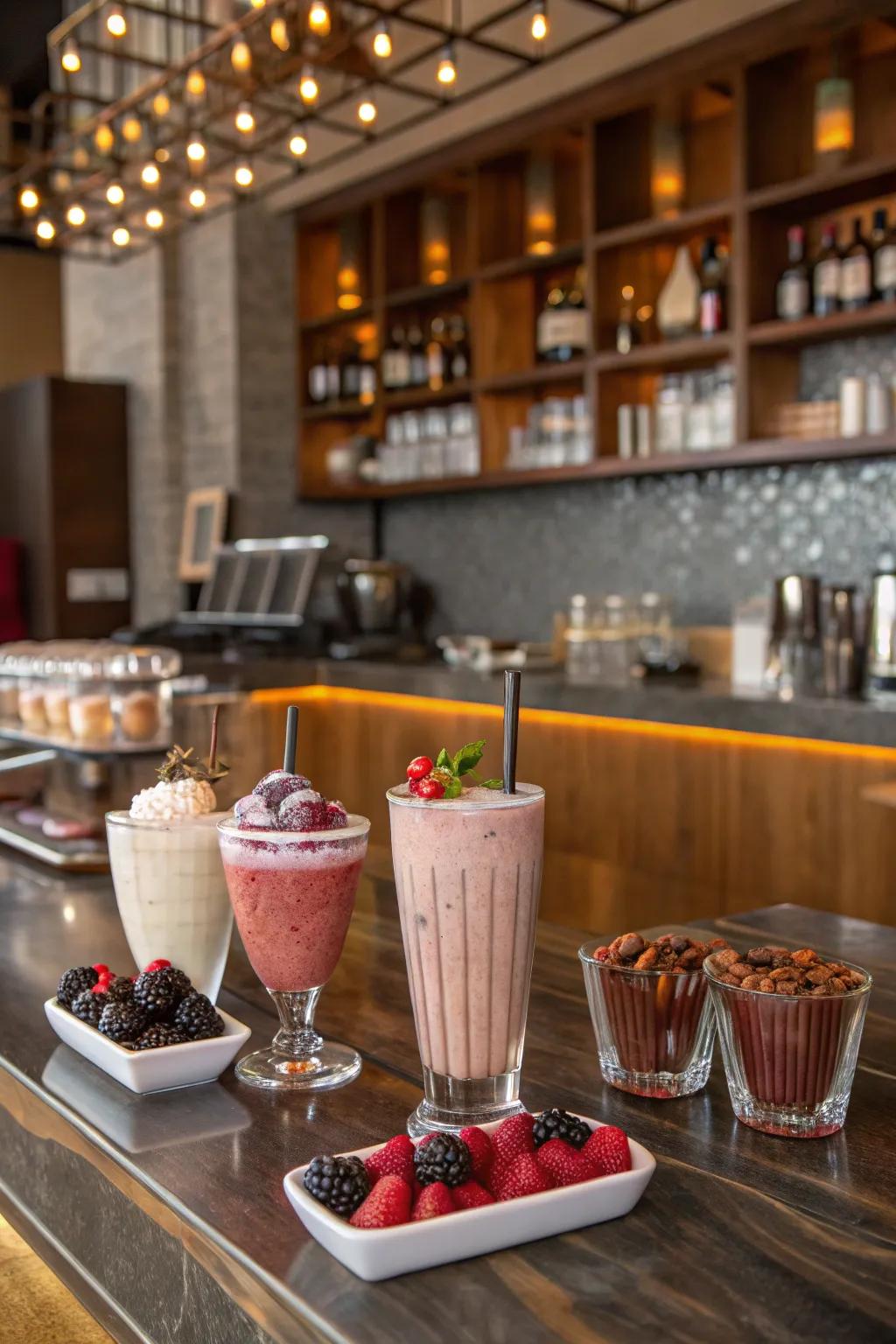 Indulge in a dessert drink bar that ends your party on a sweet high note.