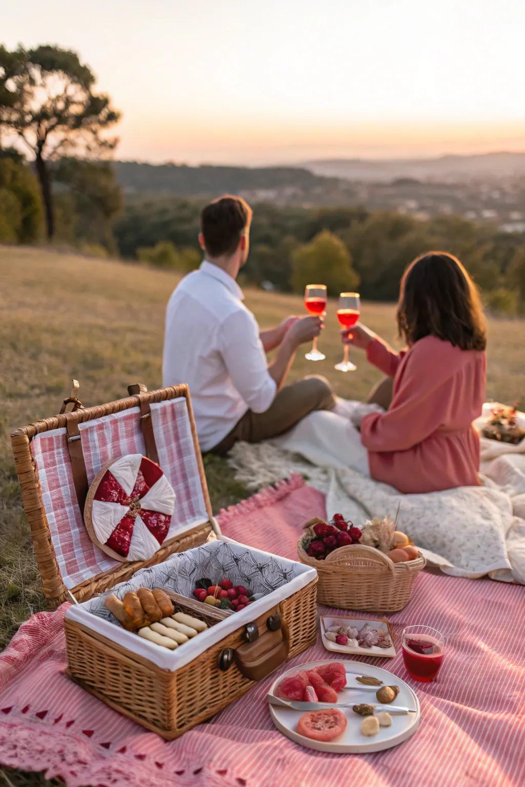 Savor the outdoors with a romantic picnic that's filled with love and delicious bites.